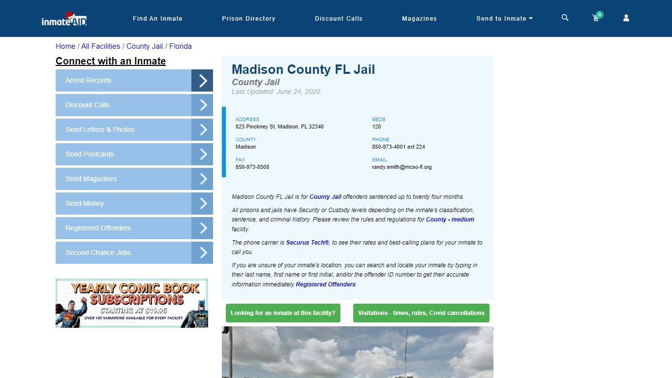 Madison County FL Jail - Inmate Locator - Madison, FL
